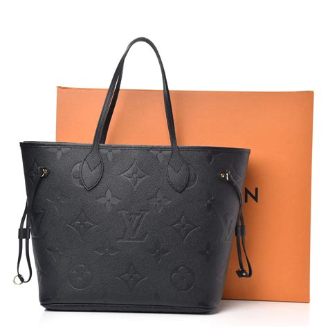 louis vuitton empreinte monogram giant neverfull mm black|Louis Vuitton Neverfull price euro.